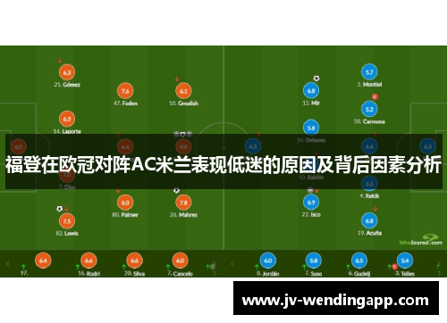 福登在欧冠对阵AC米兰表现低迷的原因及背后因素分析